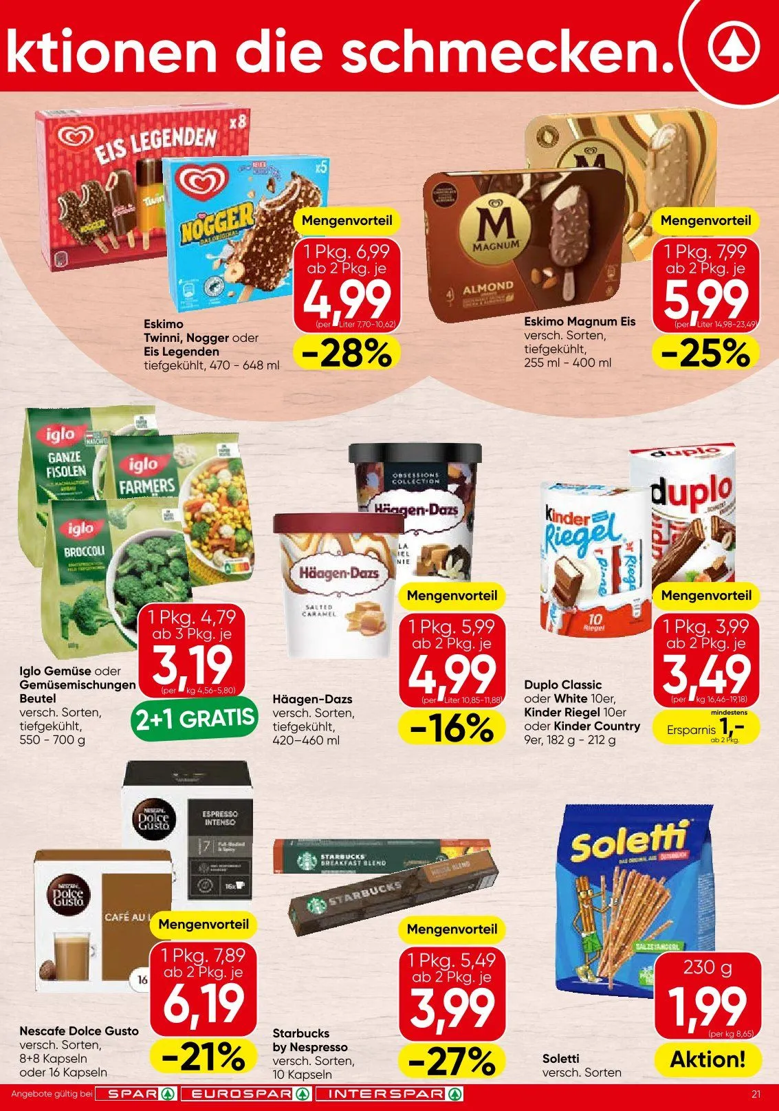 SPAR Prospekte von 21. Mai bis 2. Juni 2026 - Flugblätt seite 21
