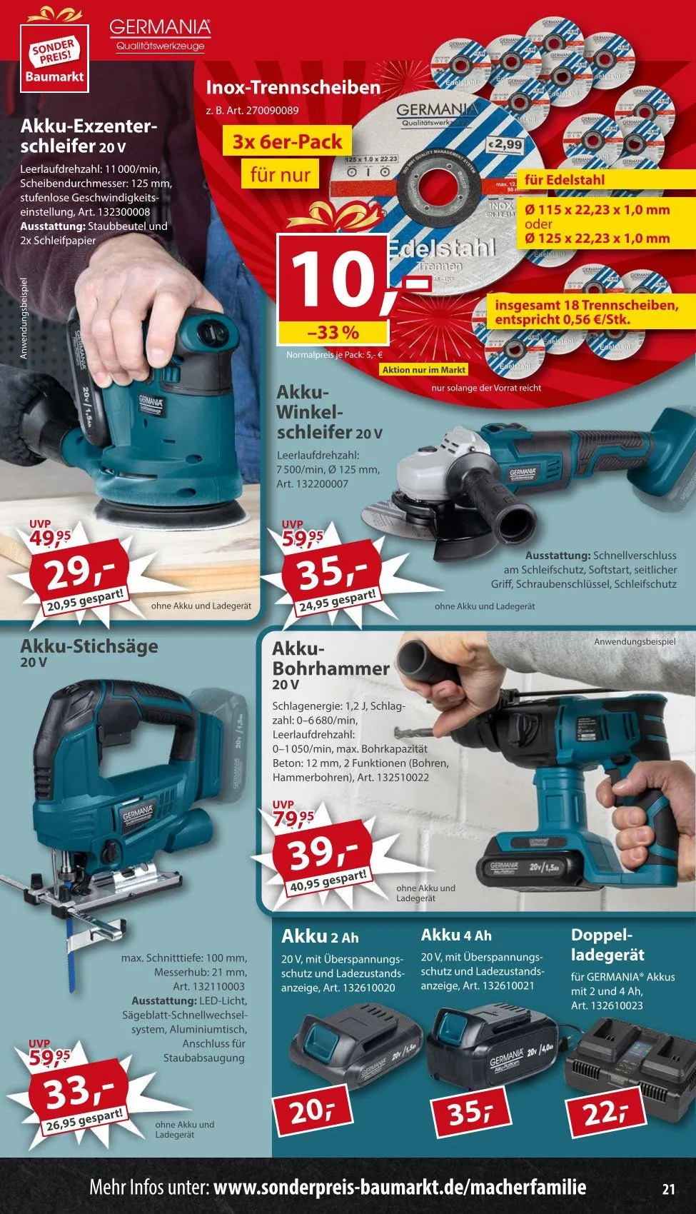 Sonderpreis-Baumarkt Prospekte von 5. April bis 11. April 2025 - Prospekt seite 21