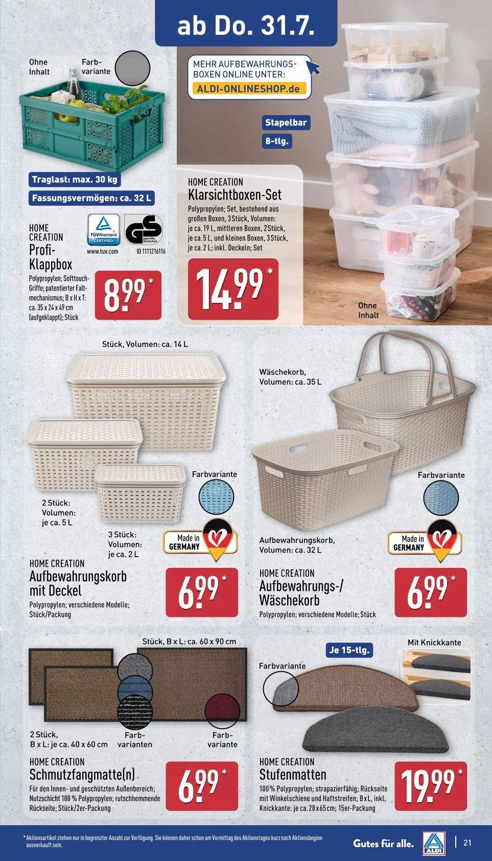 ALDI Nord Prospekte von 28. Juli bis 2. August 2025 - Prospekt seite 21