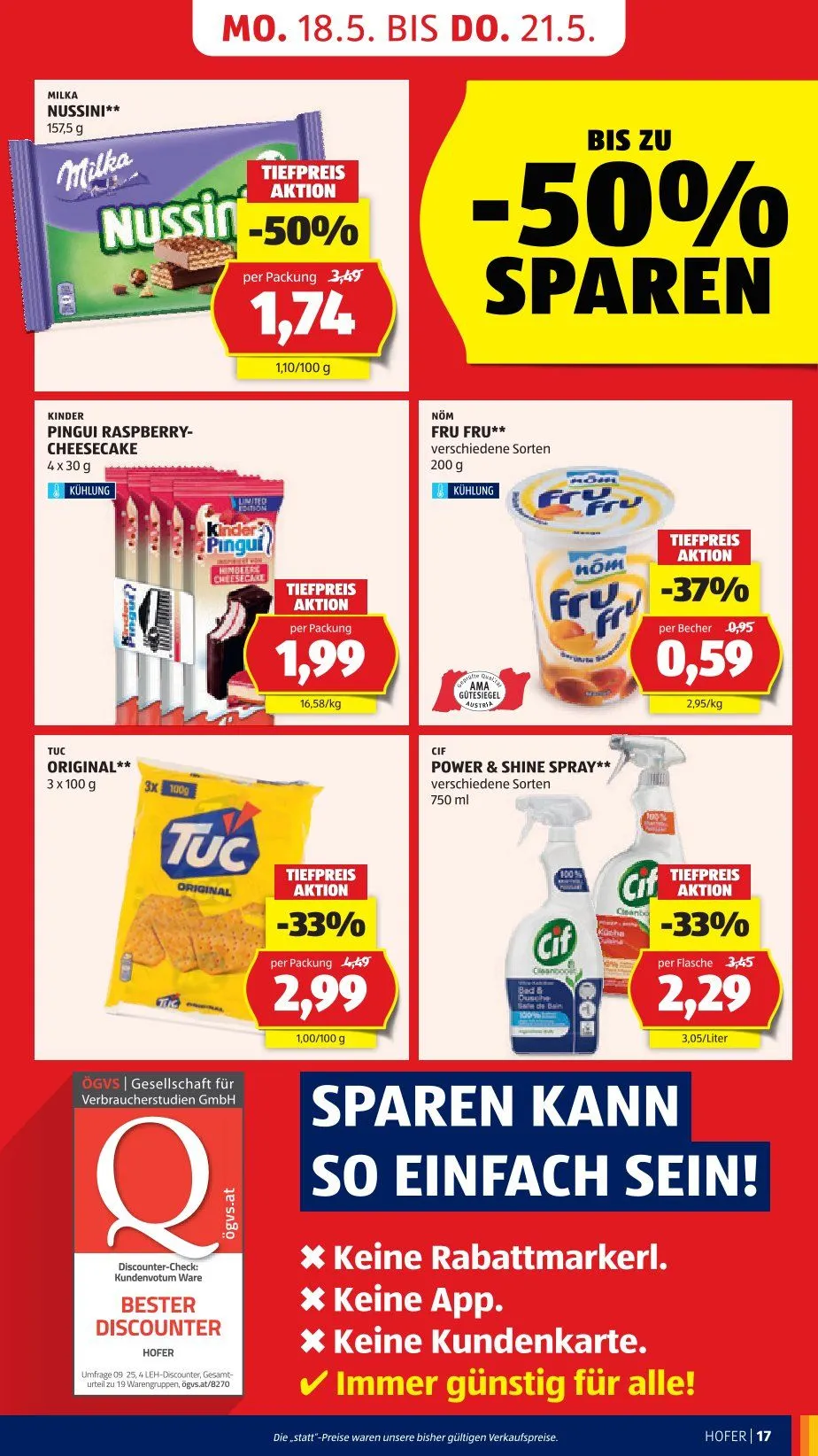  Hofer Prospekte von 15. Mai bis 21. Mai 2026 - Flugblätt seite  21