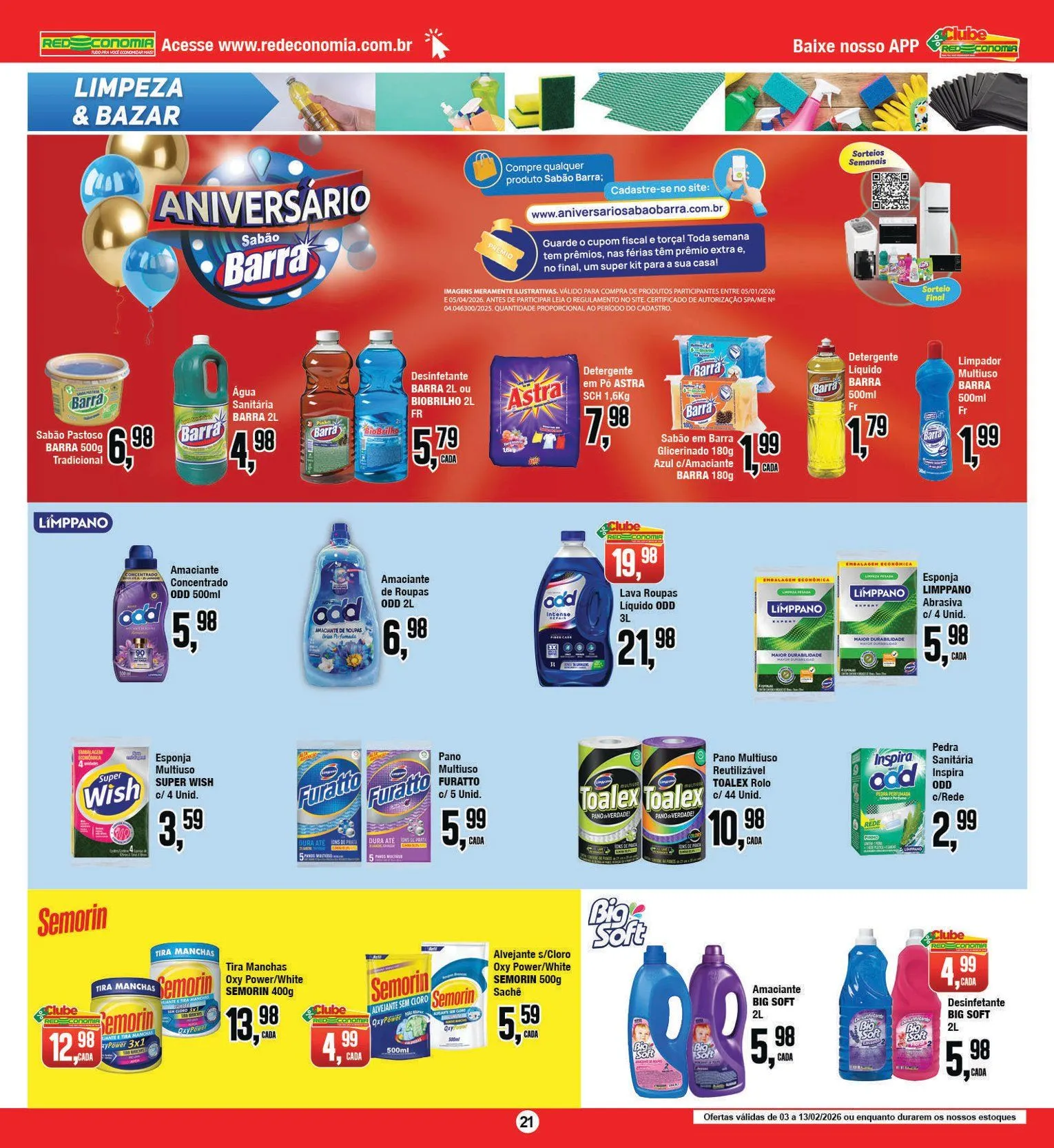 Encarte de Folhetos Redeconomia  4 de fevereiro até 5 de fevereiro 2026 - Pagina 21