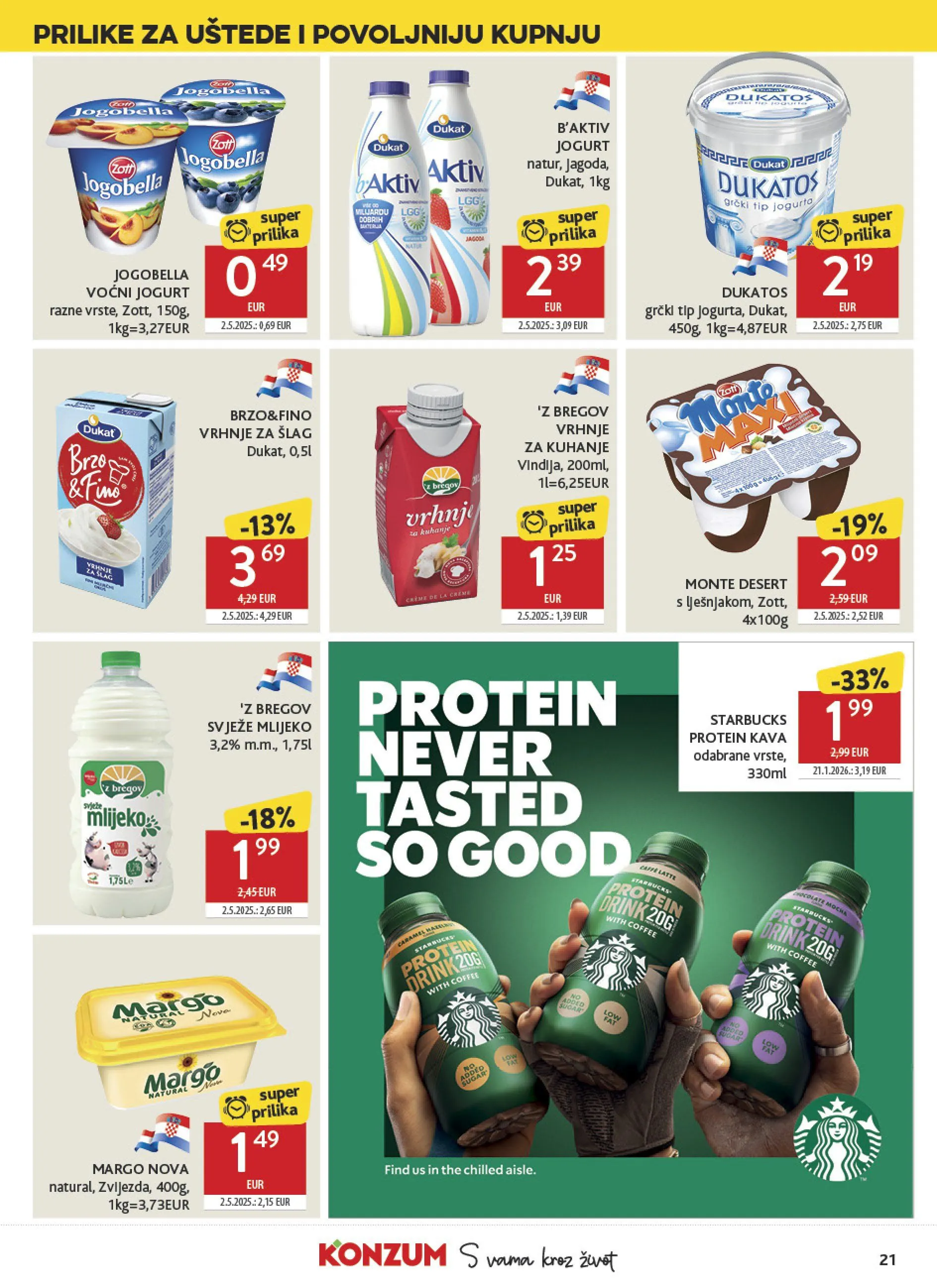 Katalog  Konzum od 25. veljače do 3. ožujka 2026. - Pregled Stranica 21