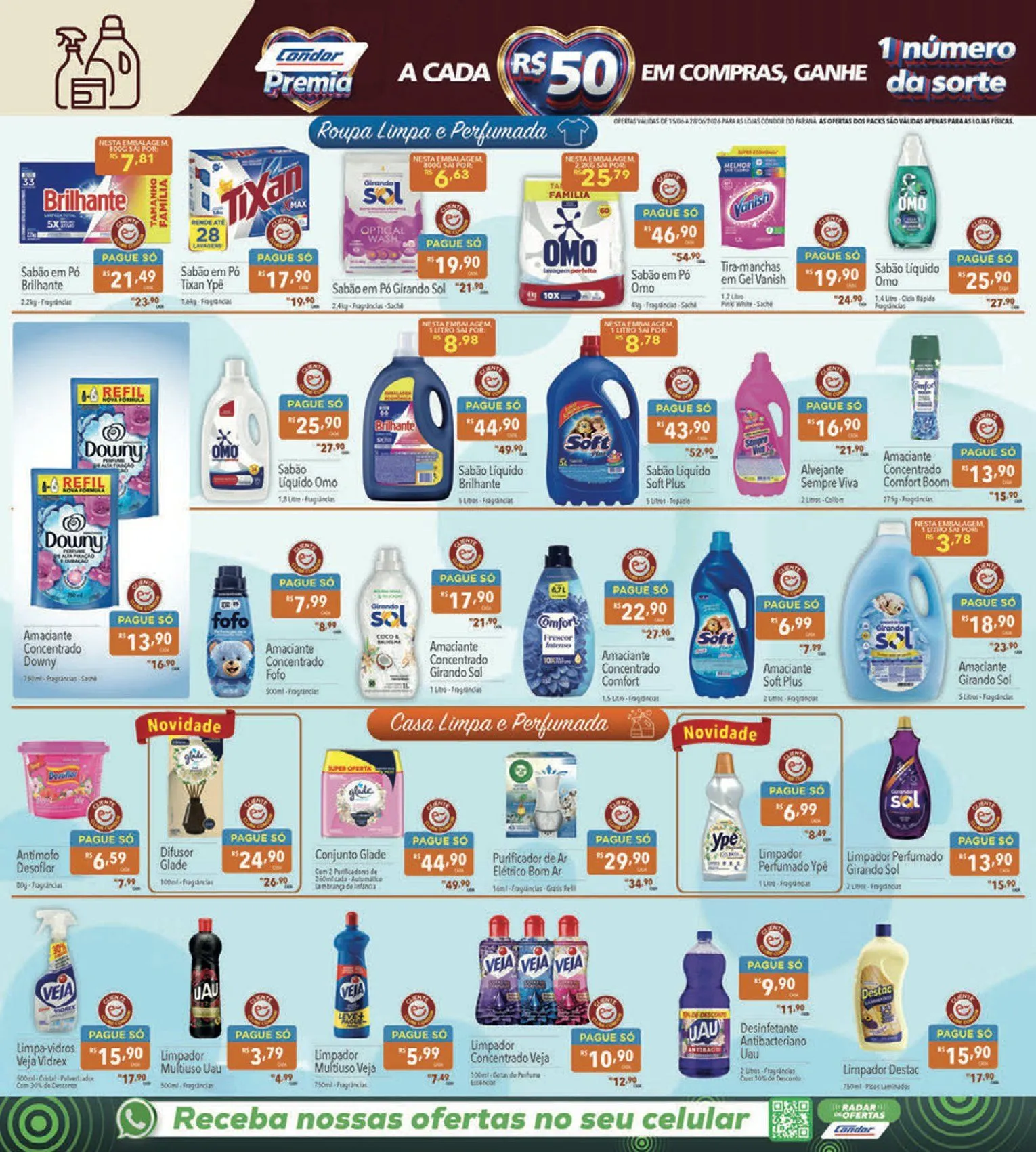 Encarte de Folhetos Supermercados Condor 15 de junho até 28 de junho 2026 - Pagina 22