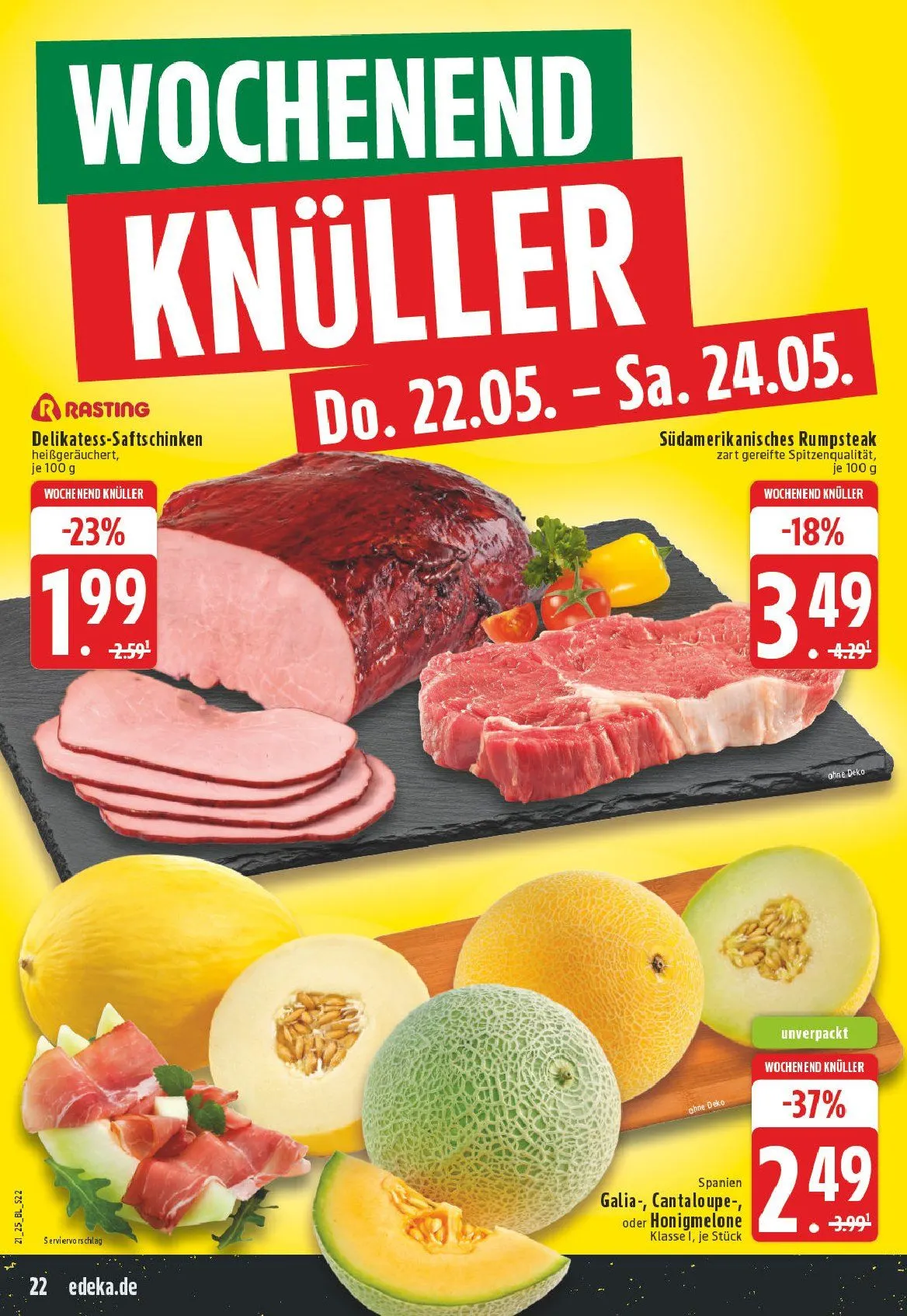 Edeka Prospekt von 19. Mai bis 24. Mai 2025 - Prospekt seite 22
