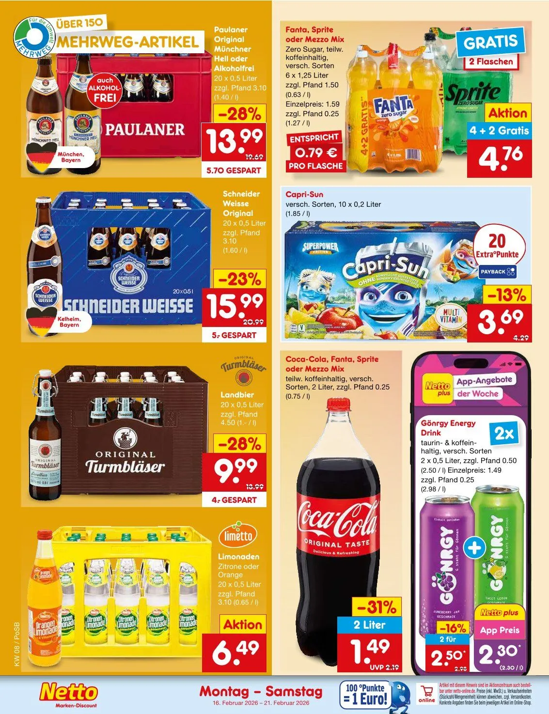 Netto Marken-Discount Angebote von 16. Februar bis 21. Februar 2026 - Prospekt seite 22
