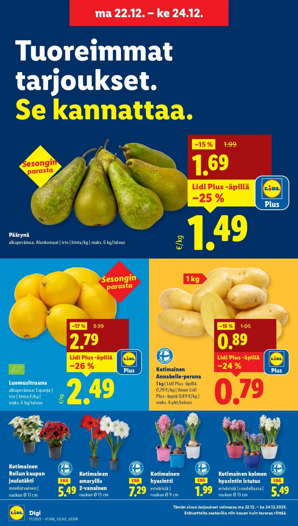 Kaupan Lidl tarjoukset voimassa alkaen 18. joulukuuta - 24. joulukuuta 2025 - Tarjouslehti sivu 22