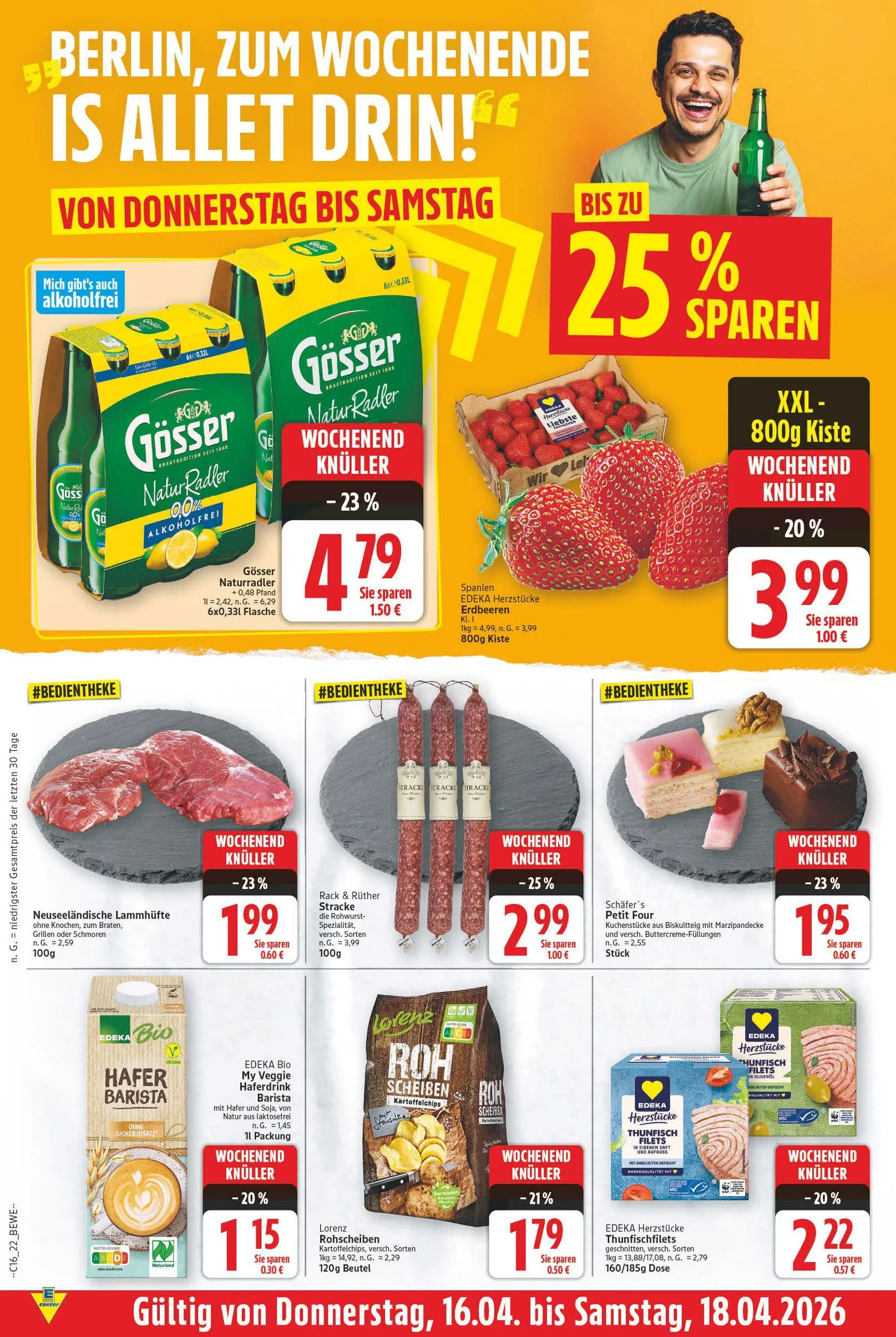  Edeka Angebote von 13. April bis 19. April 2026 - Prospekt seite 22