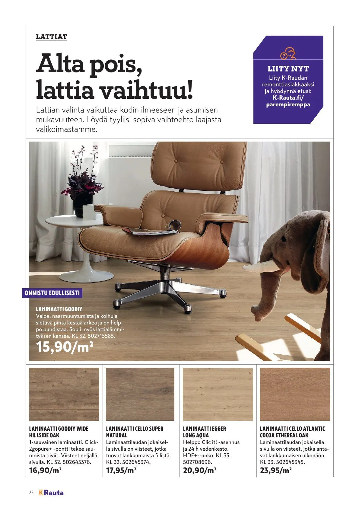 Kaupan K-Rauta uusimmat tarjoukset voimassa alkaen 5. helmikuuta - 28. helmikuuta 2026 - Tarjouslehti sivu 22
