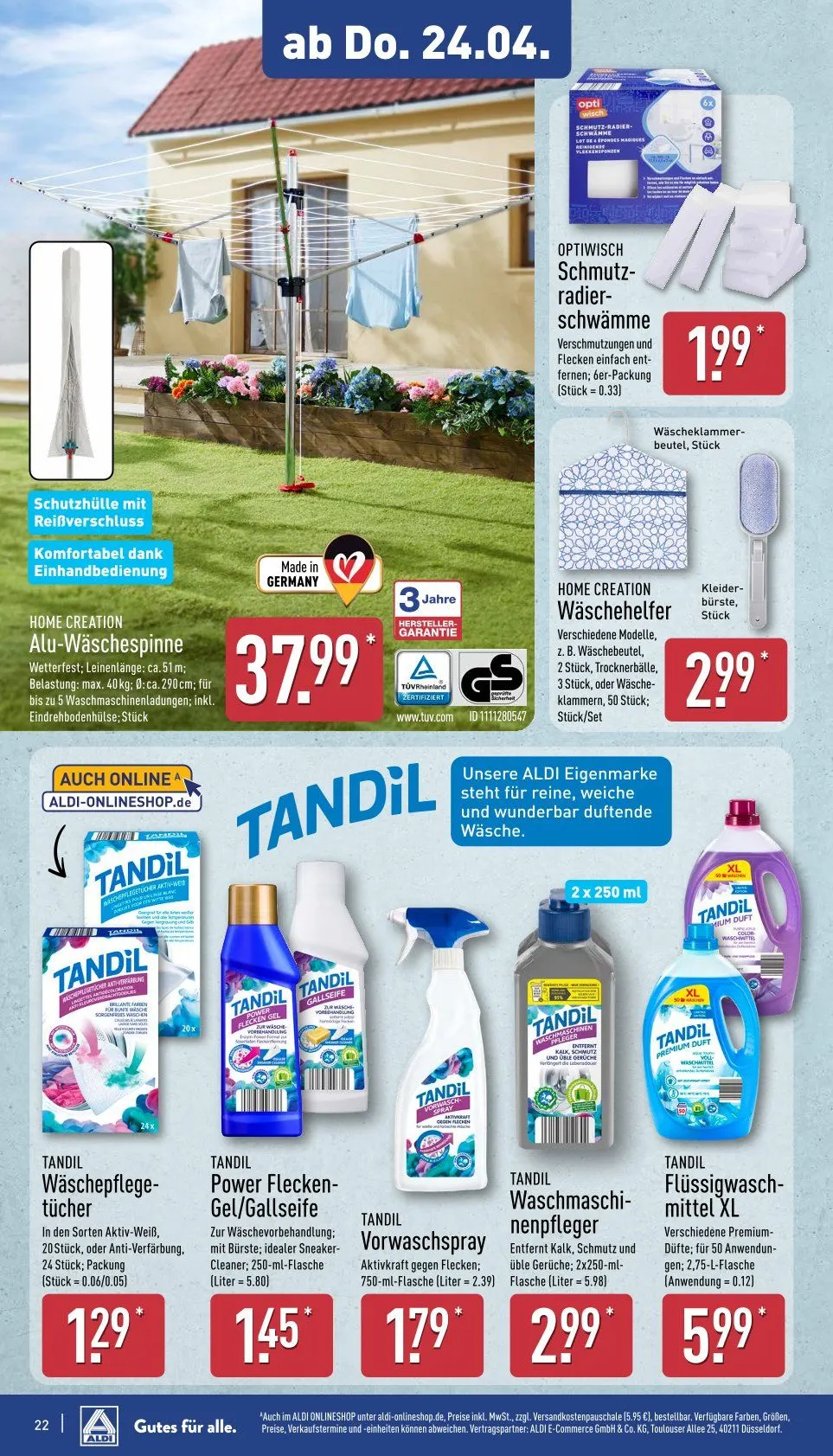 ALDI Aktuell Angebote von 22. April bis 26. April 2025 - Prospekt seite 22