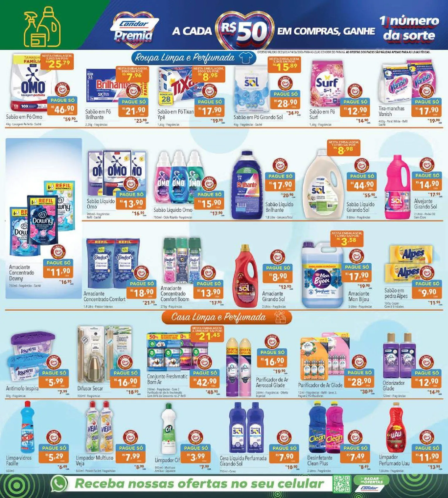 Encarte de Folhetos Supermercados Condor  26 de maio até 14 de junho 2026 - Pagina 22