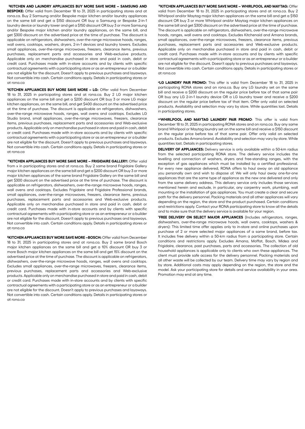 RONA Sales from December 18 to December 31 2025 - flyer page 22