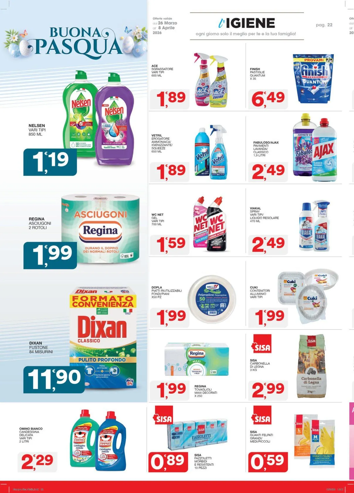 Volantini Sisa da 26 marzo a 8 aprile di 2026 - Pagina del volantino 22