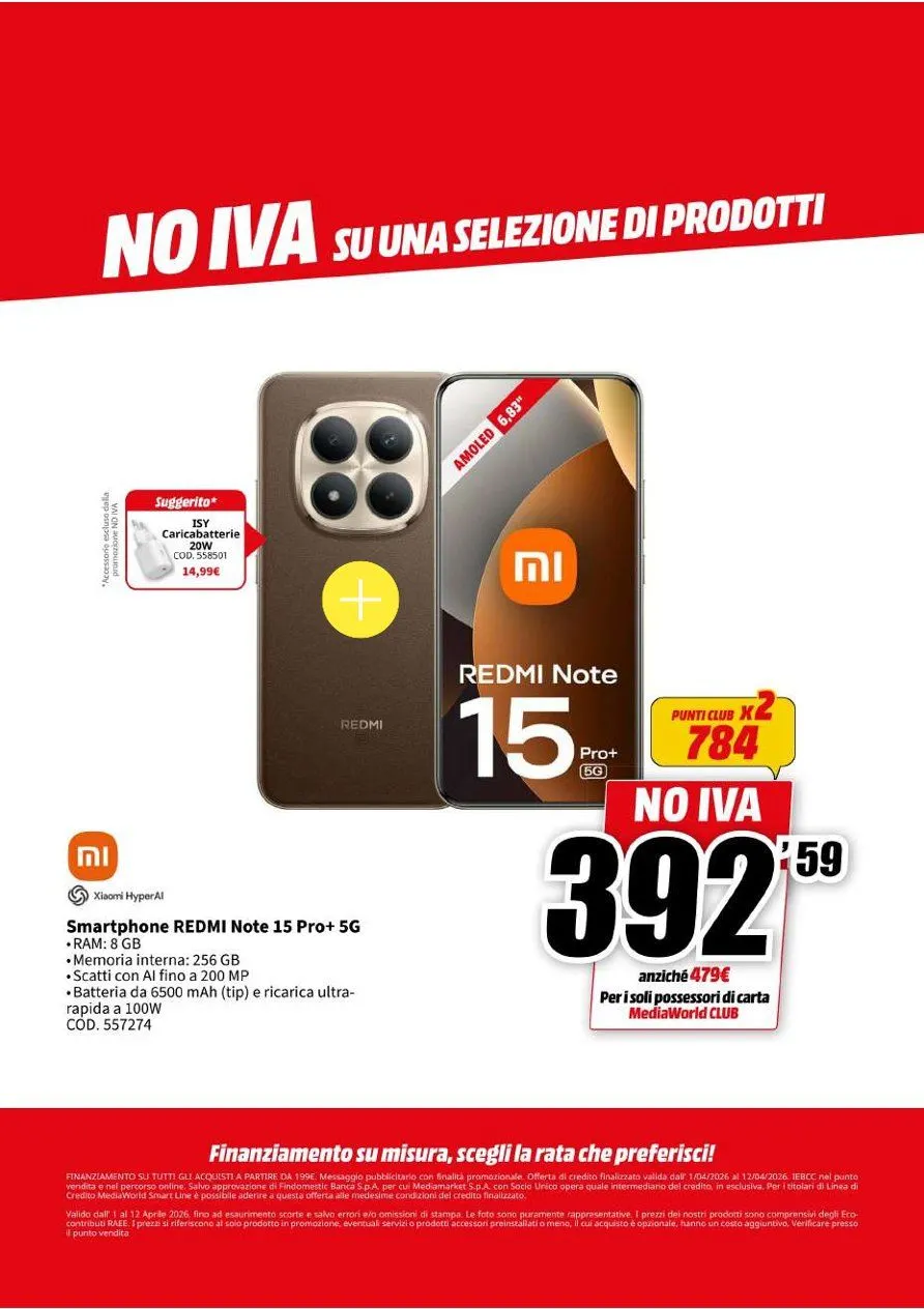 Volantini MEDIAWORLD da 1 aprile a 12 aprile di 2026 - Pagina del volantino 22