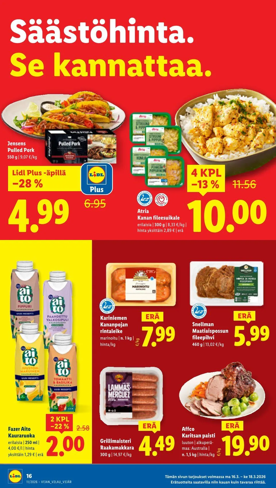  Kaupan Lidl uusimmat tarjoukset voimassa alkaen 12. maaliskuuta - 18. maaliskuuta 2026 - Tarjouslehti sivu 22