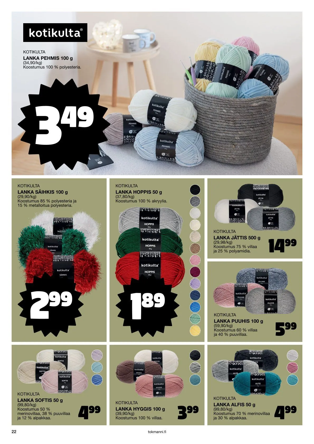 Tokmanni Tarjoukset voimassa alkaen 28. marraskuuta - 24. joulukuuta 2025 - Tarjouslehti sivu 22
