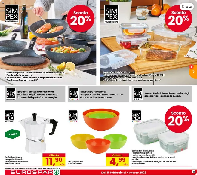 Volantino  Eurospar da 20 febbraio a 4 marzo di 2026 - Pagina del volantino 22