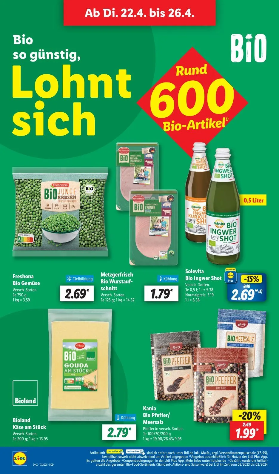 Lidl Angebote von 22. April bis 26. April 2025 - Prospekt seite 22