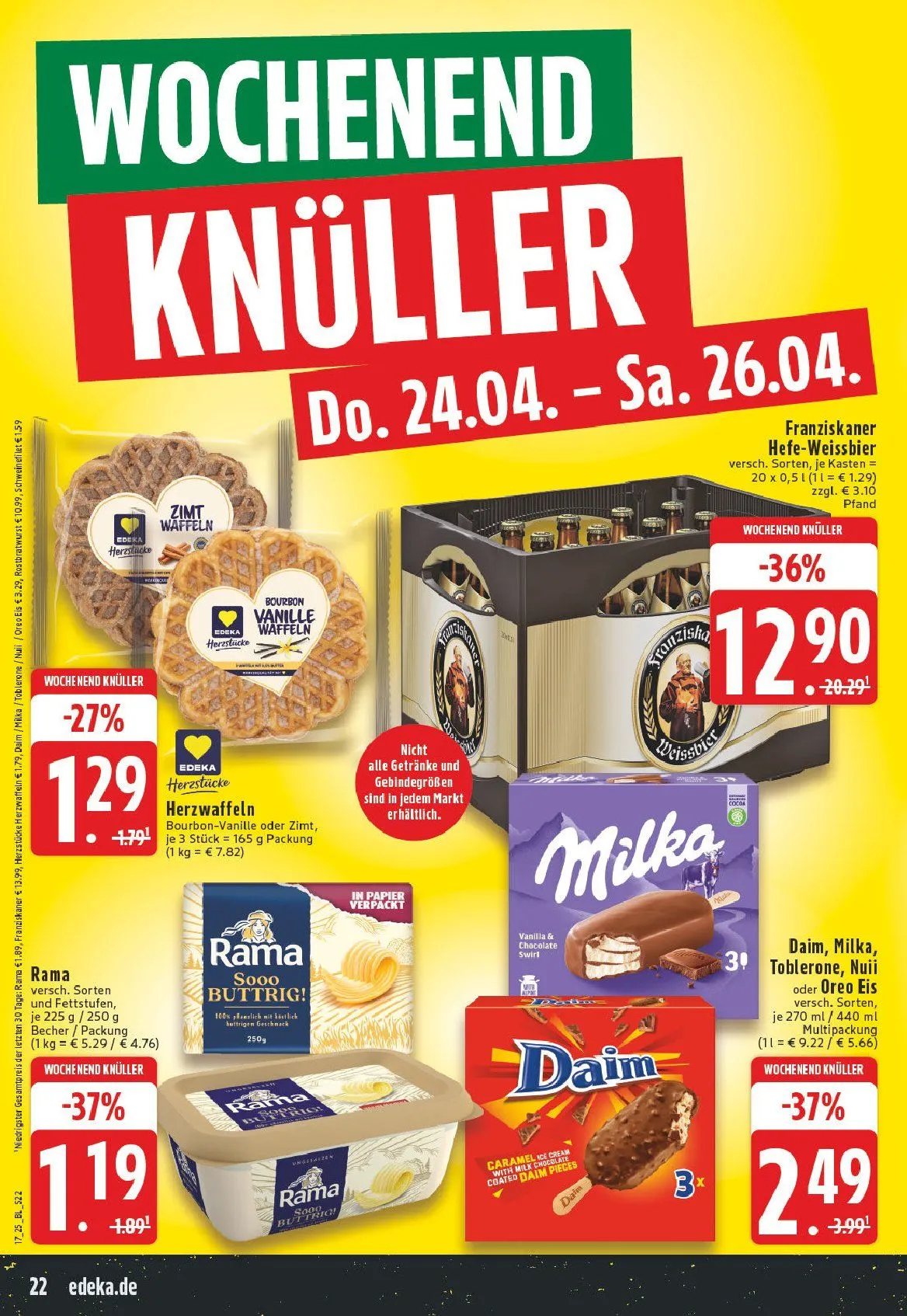 Edeka Prospekt von 21. April bis 26. April 2025 - Prospekt seite 22