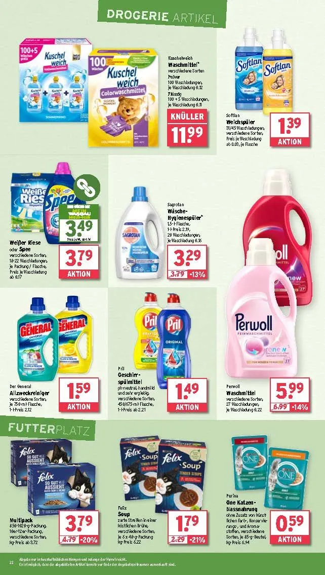 Wasgau Angebote von 10. Juni bis 14. Juni 2025 - Prospekt seite 22