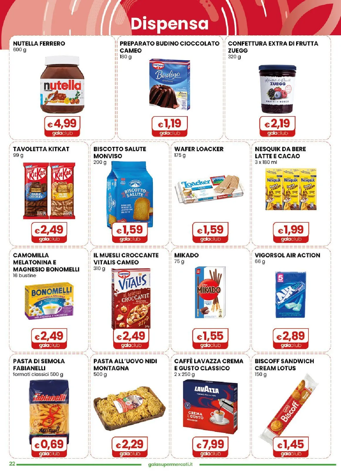  Volantini Gala Supermercati da 14 gennaio a 27 gennaio di 2026 - Pagina del volantino 22