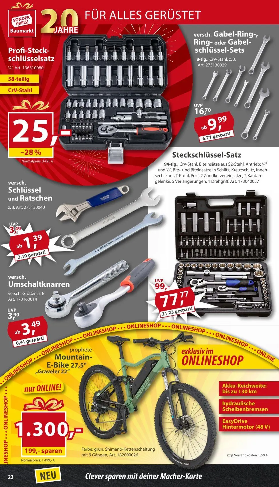  Sonderpreis-Baumarkt Prospekte  von 5. April bis 11. April 2025 - Prospekt seite 22