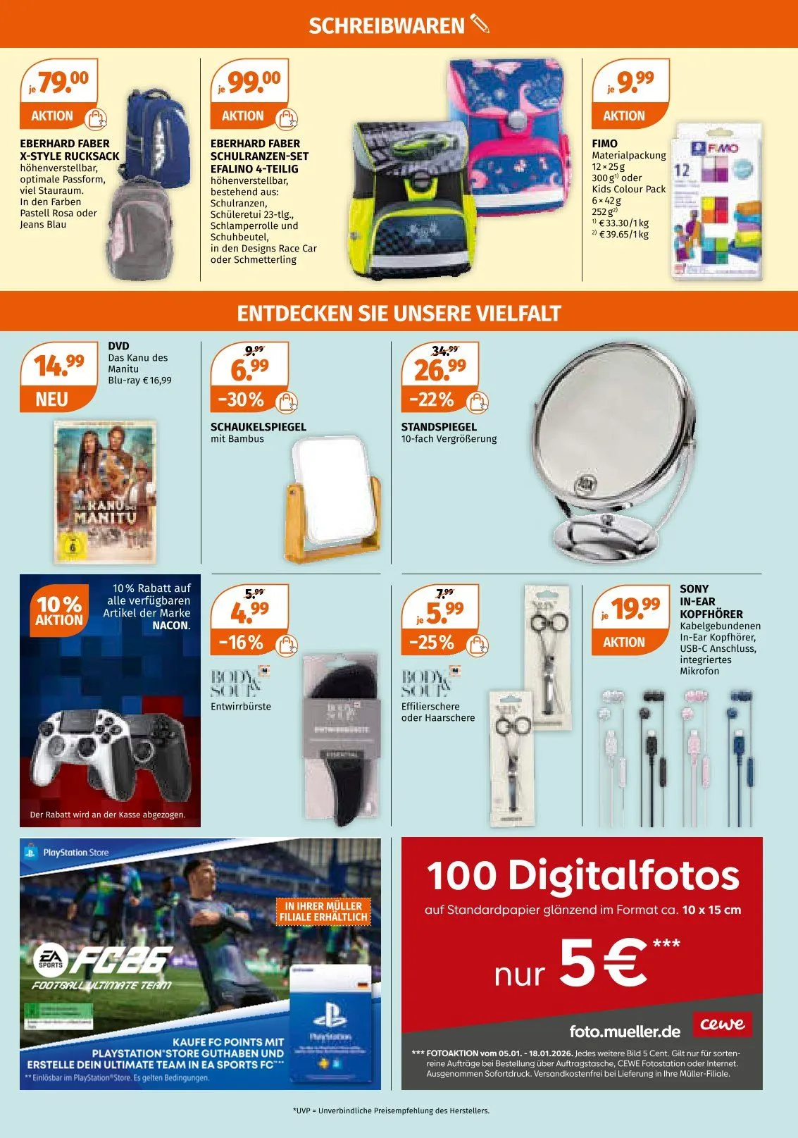 Müller Angebote von 5. Januar bis 10. Januar 2026 - Prospekt seite 22