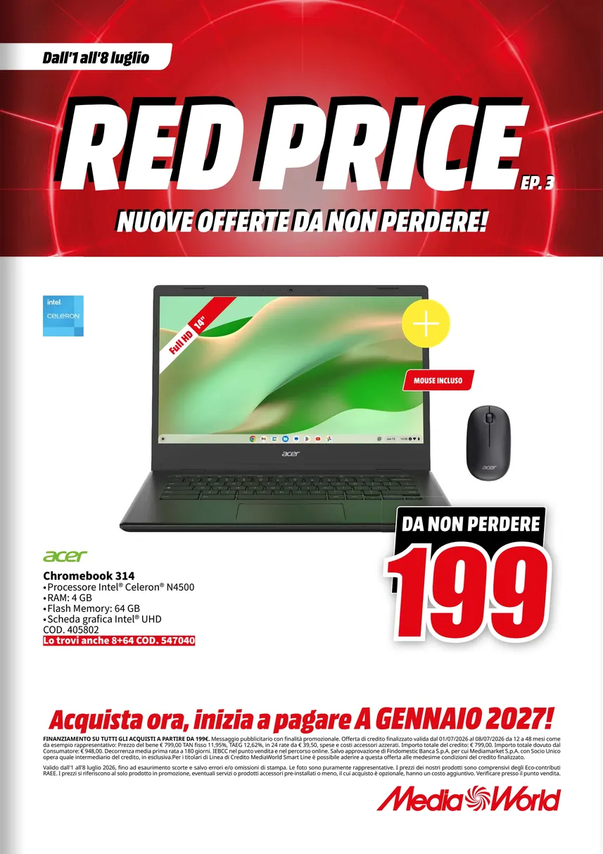 Volantini MEDIAWORLD da 1 luglio a 8 luglio di 2026 - Pagina del volantino 22