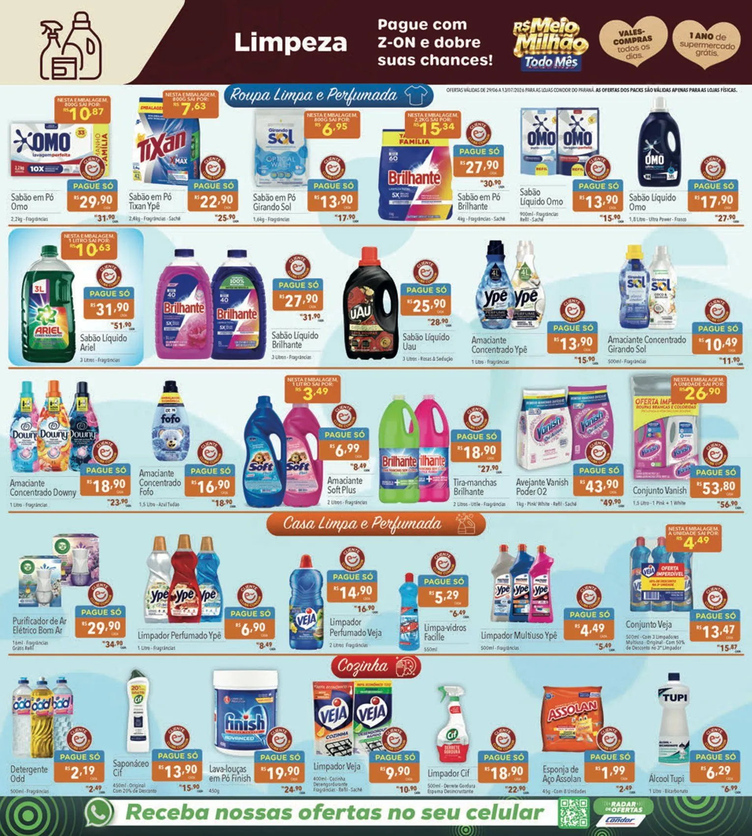 Encarte de  Folhetos Supermercados Condor 29 de junho até 13 de julho 2026 - Pagina 22
