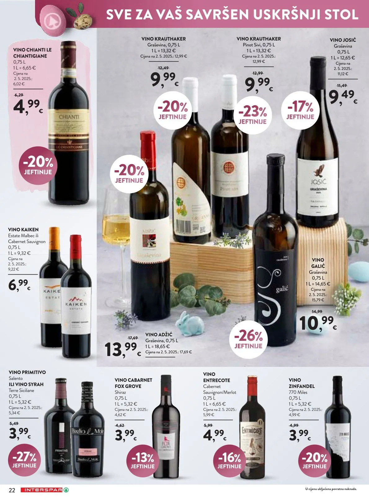 Katalog Ponude trgovine INTERSPAR od 19. ožujka do 4. travnja 2026. - Pregled Stranica 22
