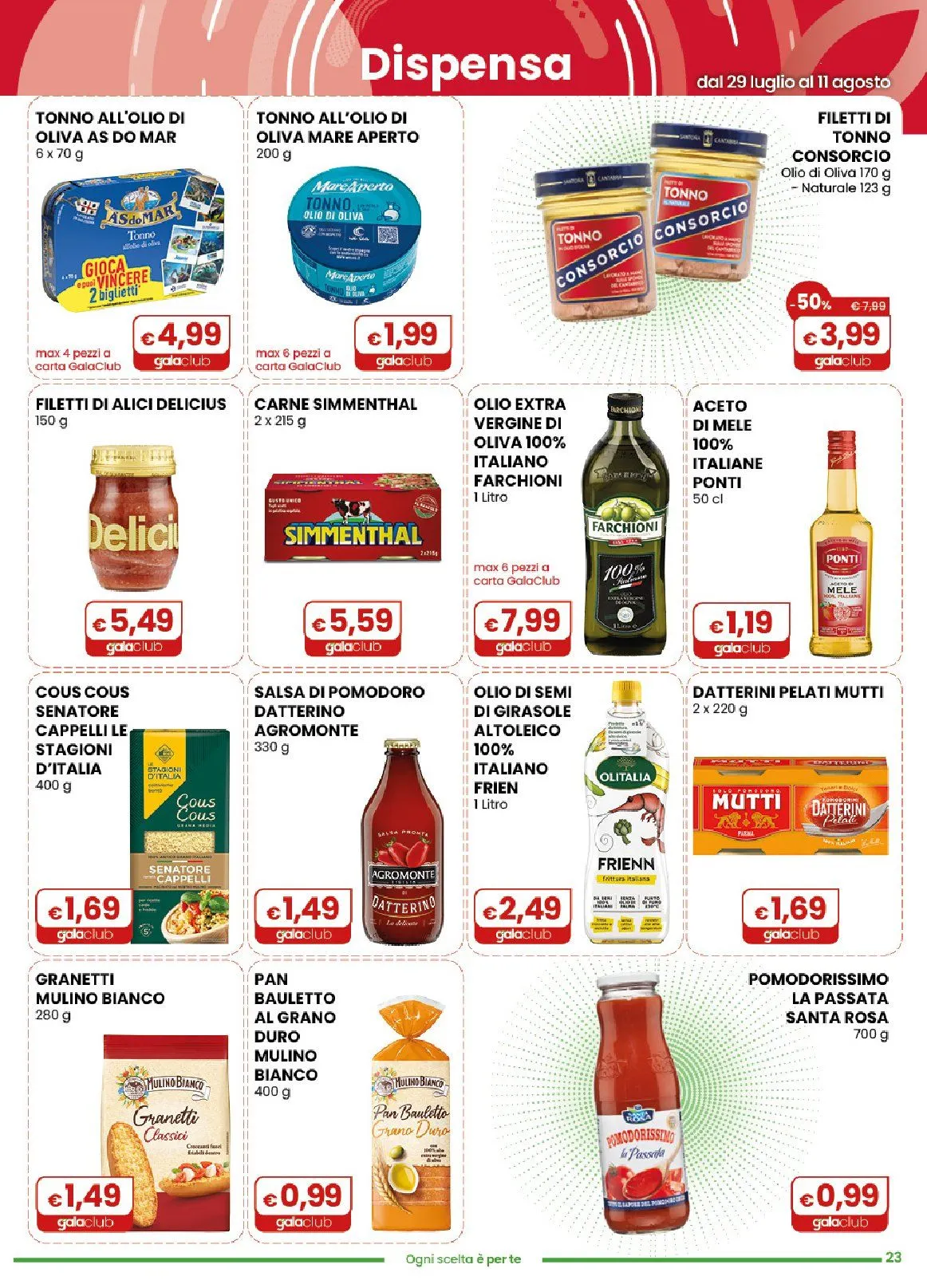  Volantini Gala Supermercati da 29 luglio a 10 agosto di 2026 - Pagina del volantino 23
