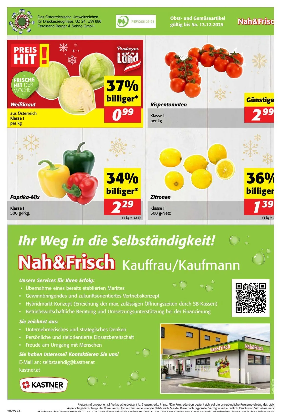 Nah & Frisch Angebote von 10. Dezember bis 16. Dezember 2025 - Prospekt seite 12