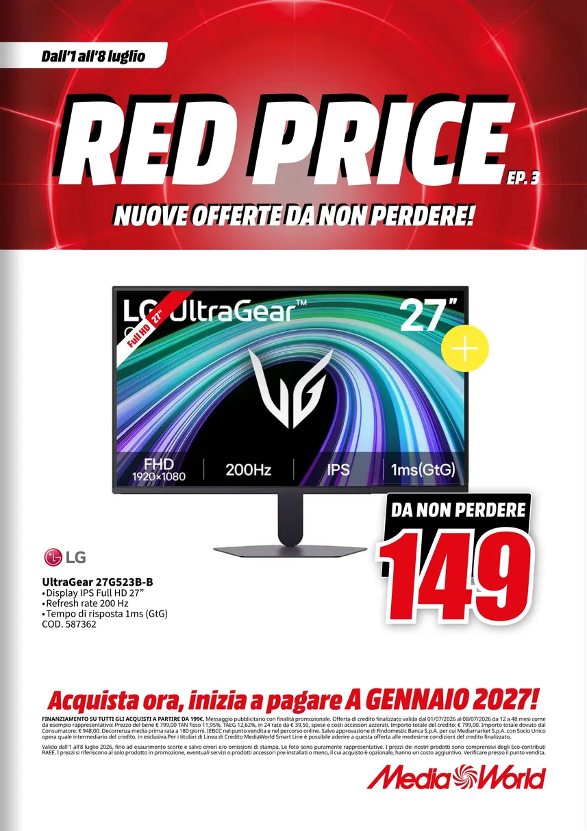 Volantini MEDIAWORLD da 1 luglio a 8 luglio di 2026 - Pagina del volantino 23