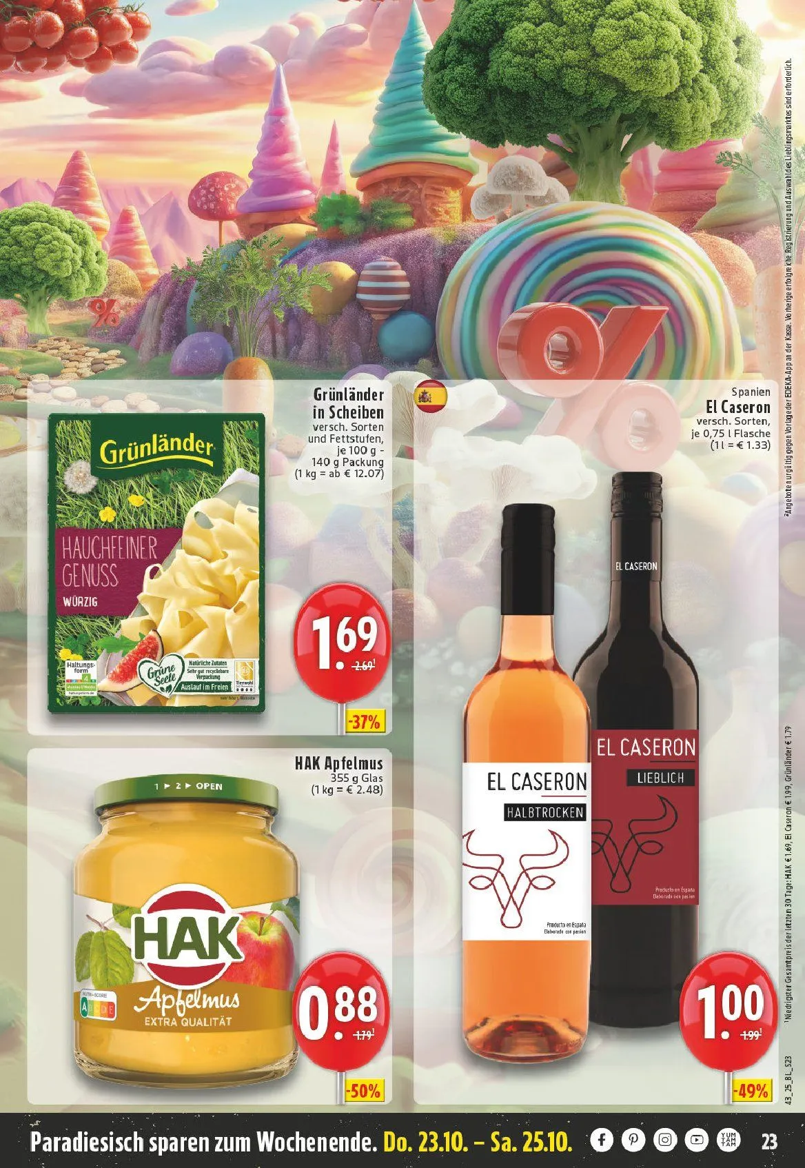 Edeka Angebote von 18. Oktober bis 25. Oktober 2025 - Prospekt seite 23
