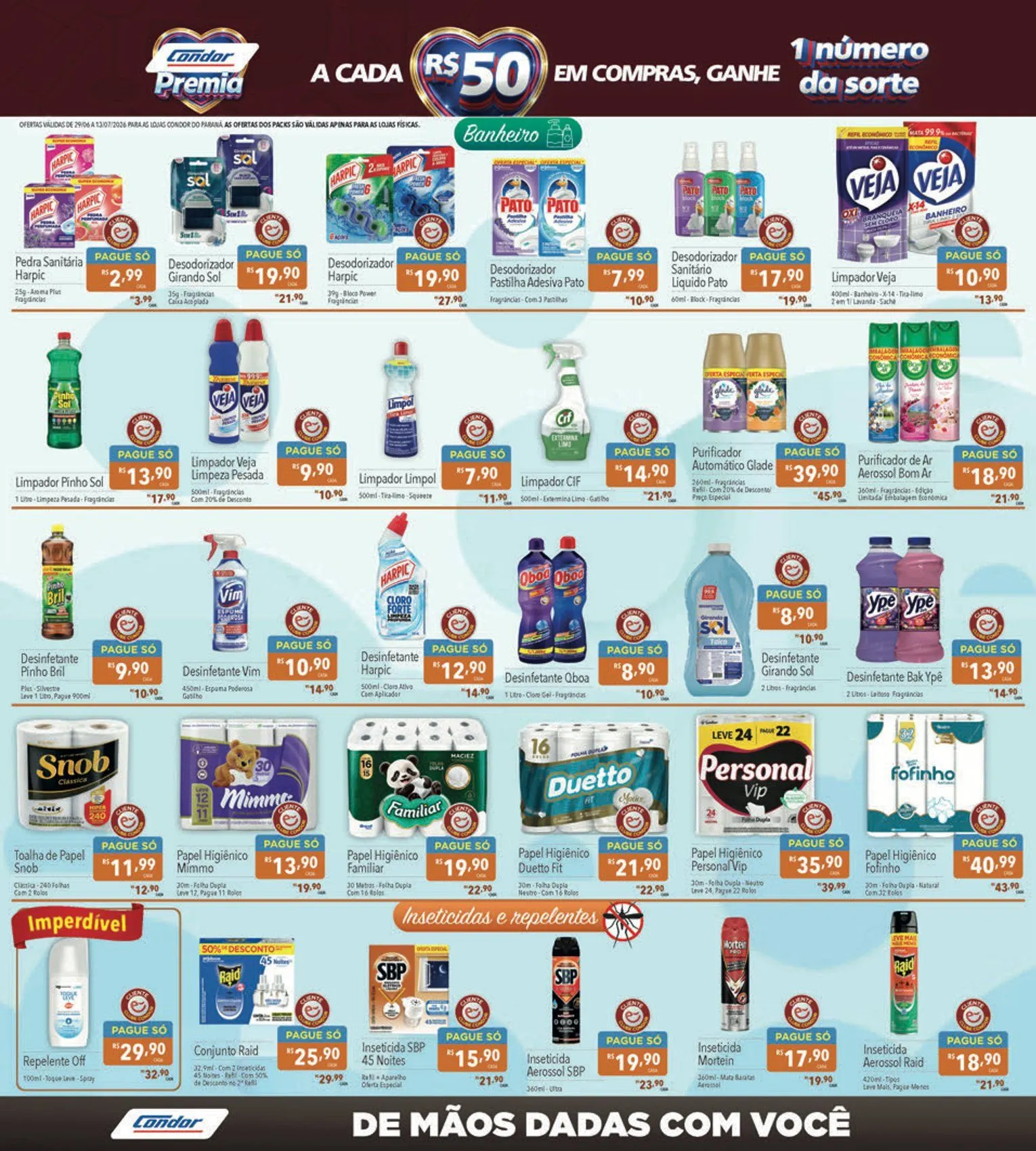 Encarte de  Folhetos Supermercados Condor 29 de junho até 13 de julho 2026 - Pagina 23