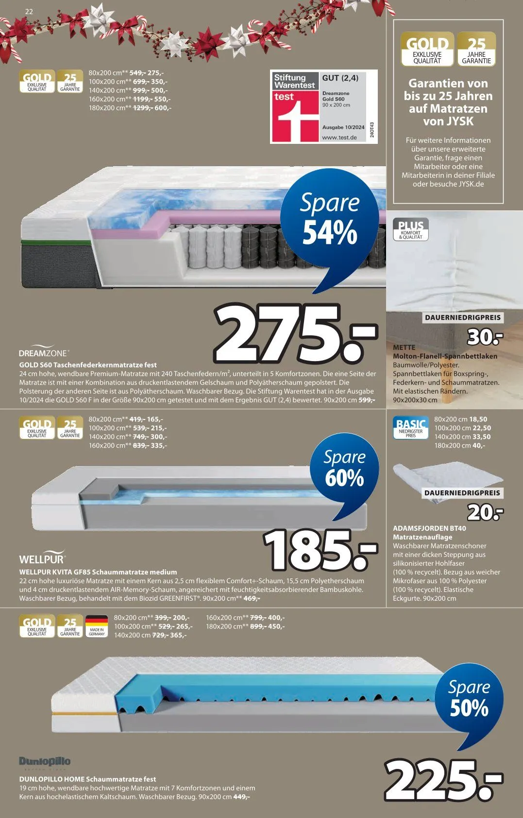 JYSK Angebote von 19. Oktober bis 29. November 2025 - Prospekt seite 22