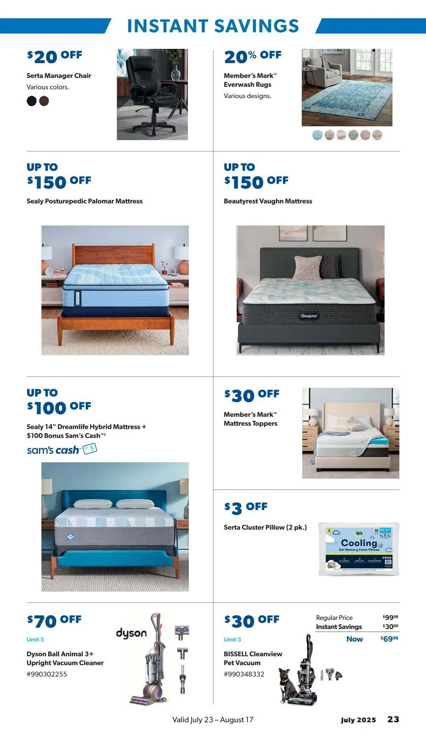 Weekly ad Sam's Club Sales from July 23 to August 17 2025 - Page 23