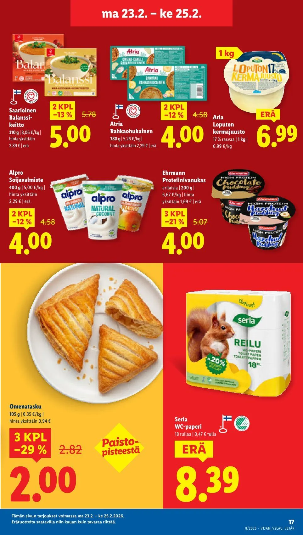 Kaupan Lidl uusimmat tarjoukset voimassa alkaen 19. helmikuuta - 25. helmikuuta 2026 - Tarjouslehti sivu 23