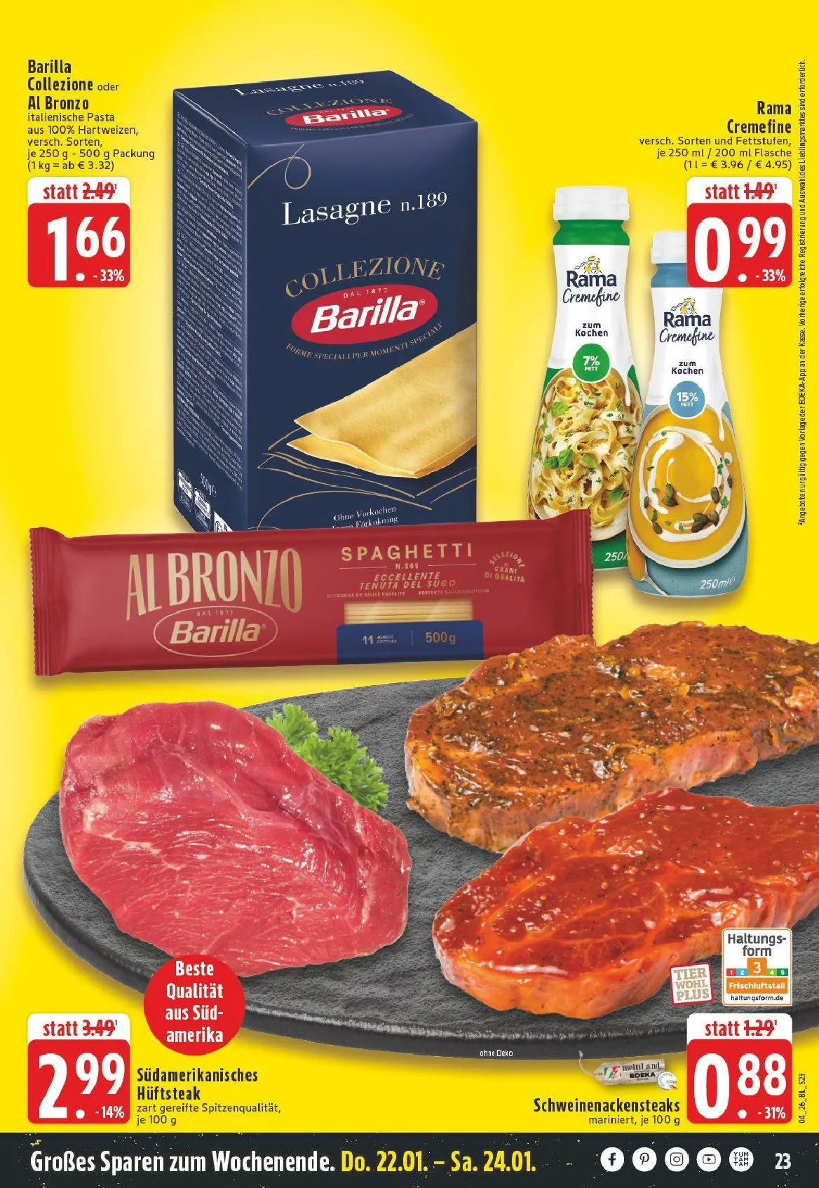Edeka Prospekte  von 18. Januar bis 23. Januar 2026 - Prospekt seite 23