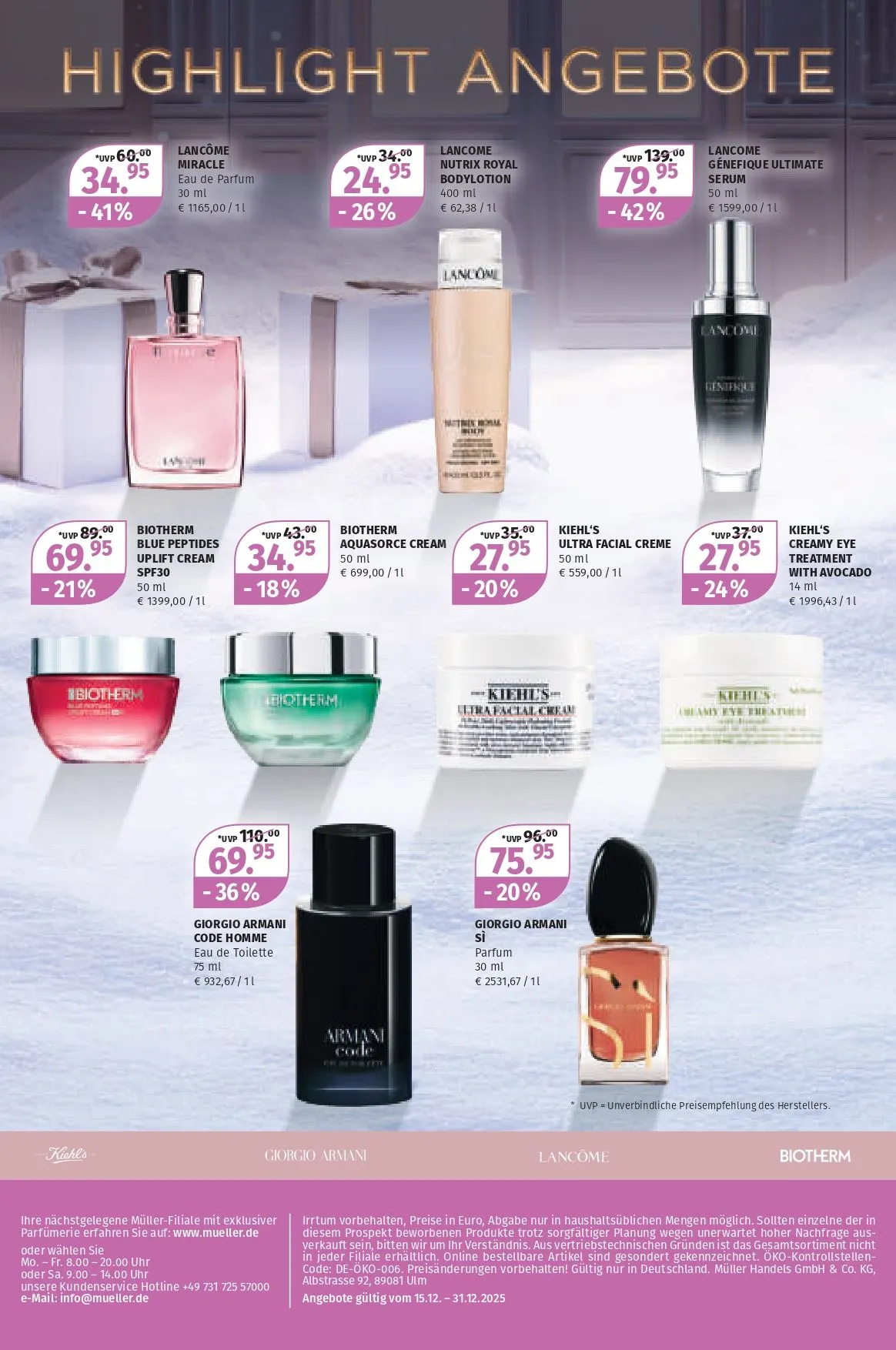 Müller Angebote von 15. Dezember bis 31. Dezember 2025 - Prospekt seite 22
