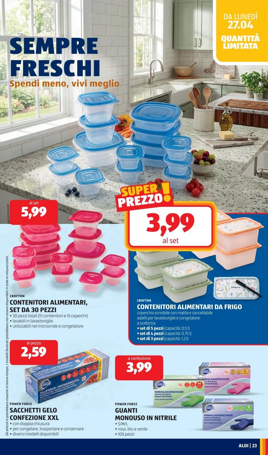  Aldi Volantini da 22 aprile a 30 aprile di 2026 - Pagina del volantino 23
