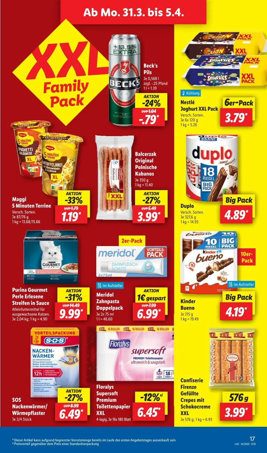 Lidl Prospekt von 31. März bis 15. April 2025 - Prospekt seite 21