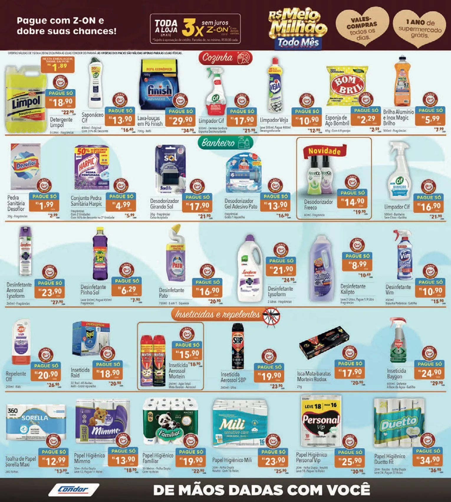 Encarte de Folhetos Supermercados Condor 15 de junho até 28 de junho 2026 - Pagina 23
