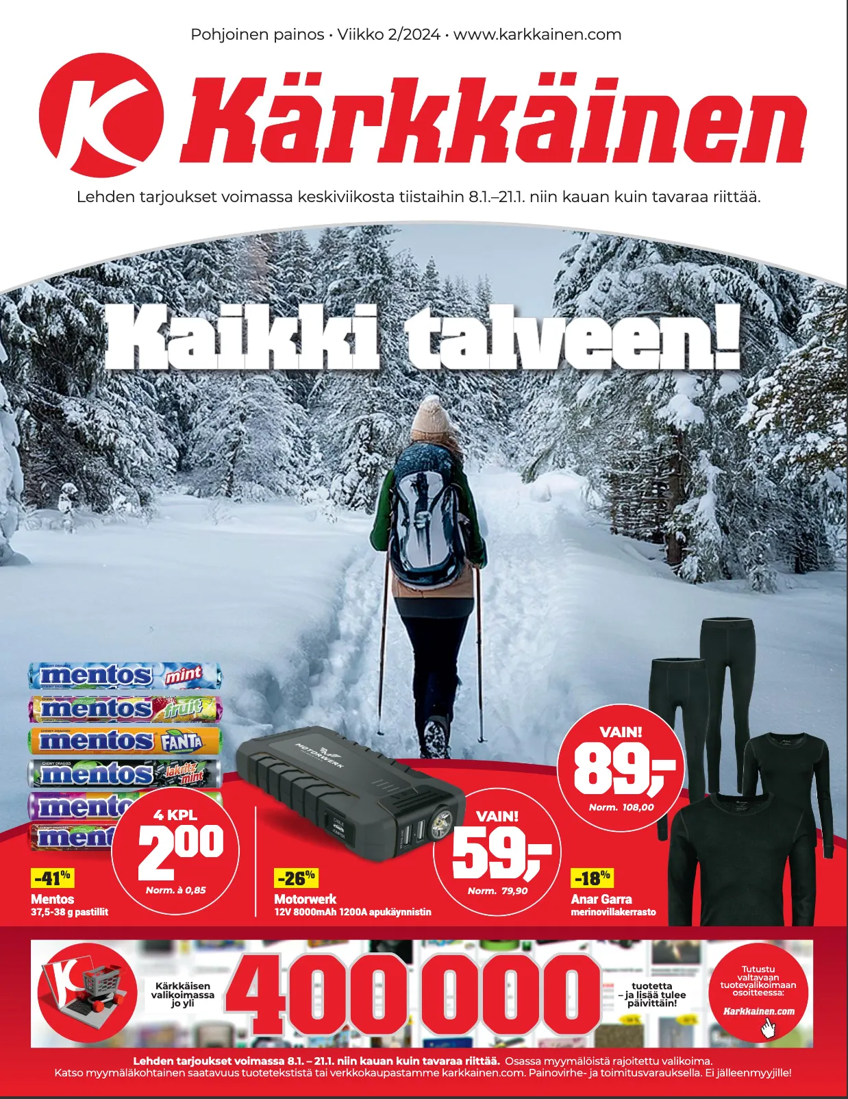 Weekly ad voimassa alkaen 1. tammikuuta - 31. tammikuuta 2025 - Tarjouslehti sivu 