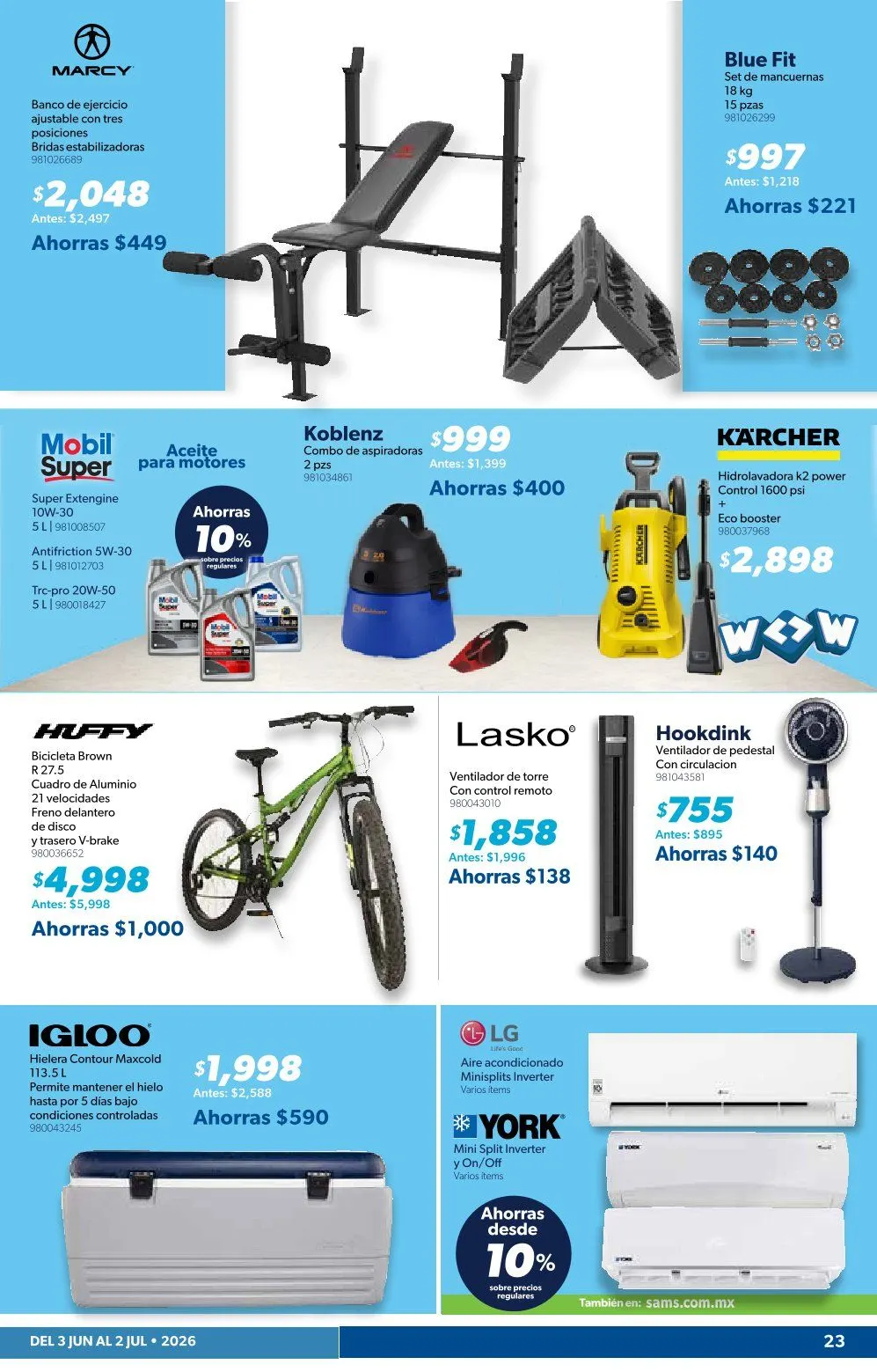 Catálogo de Sam's Club Ofertas 3 de junio al 2 de julio 2026 - Pagina 23