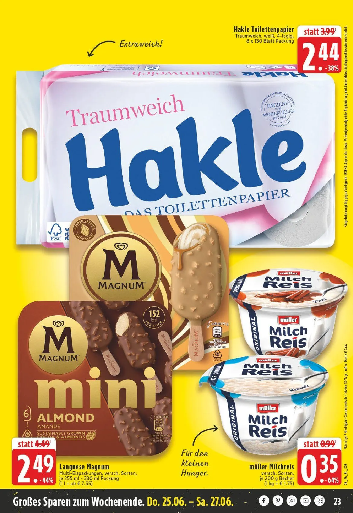 Edeka Angebote von 22. Juni bis 27. Juni 2026 - Prospekt seite 23
