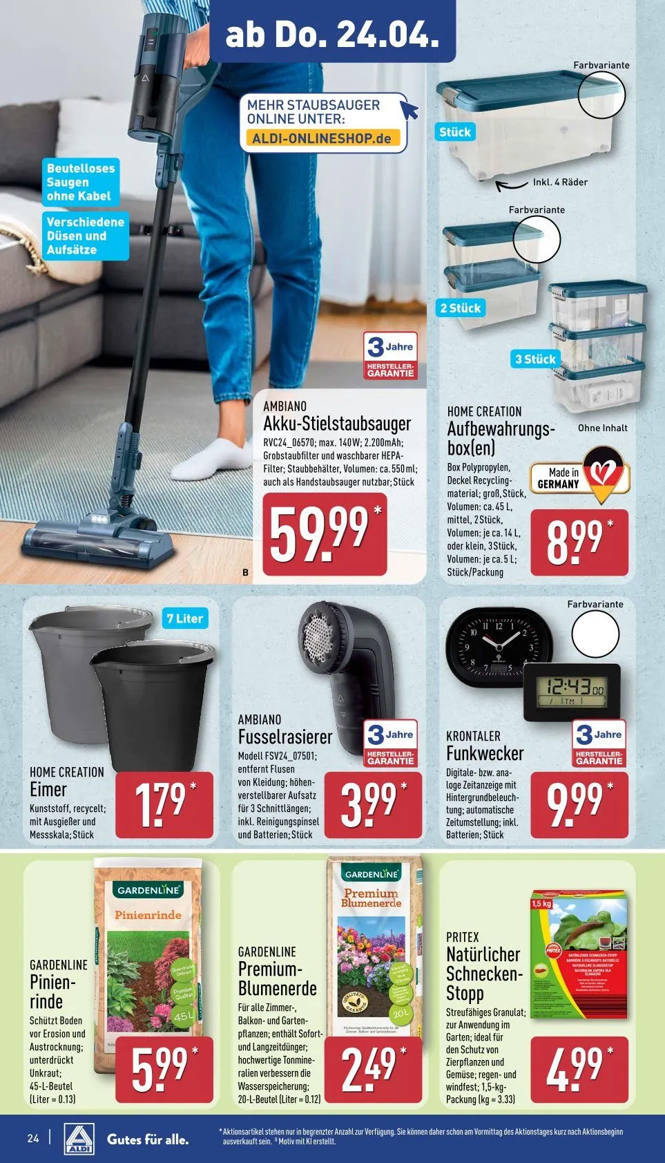 ALDI Aktuell Angebote von 22. April bis 26. April 2025 - Prospekt seite 24