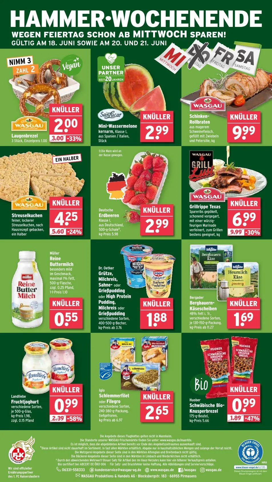 Wasgau Prospekt von 16. Juni bis 21. Juni 2025 - Prospekt seite 22