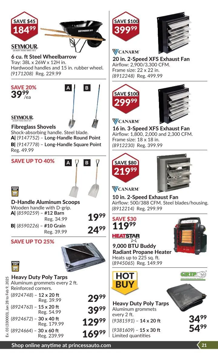 Princess Auto Sales from January 28 to February 9 2025 - flyer page 24
