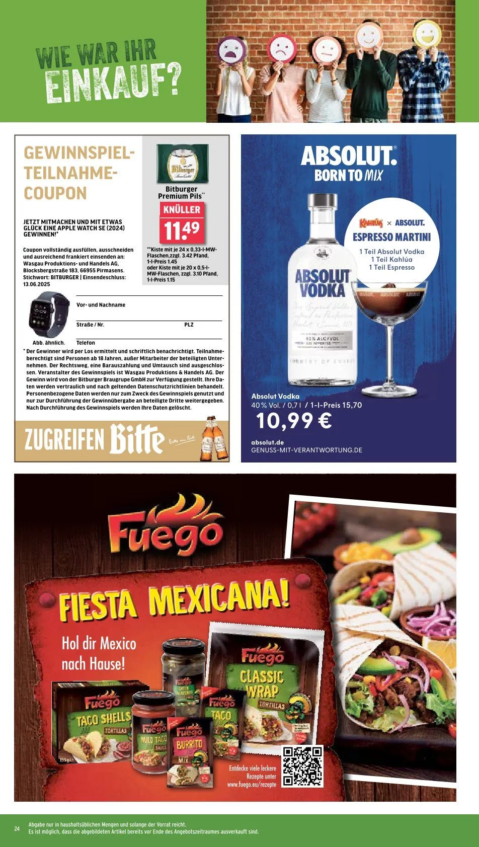 Wasgau Prospekt von 2. Juni bis 7. Juni 2025 - Prospekt seite 24