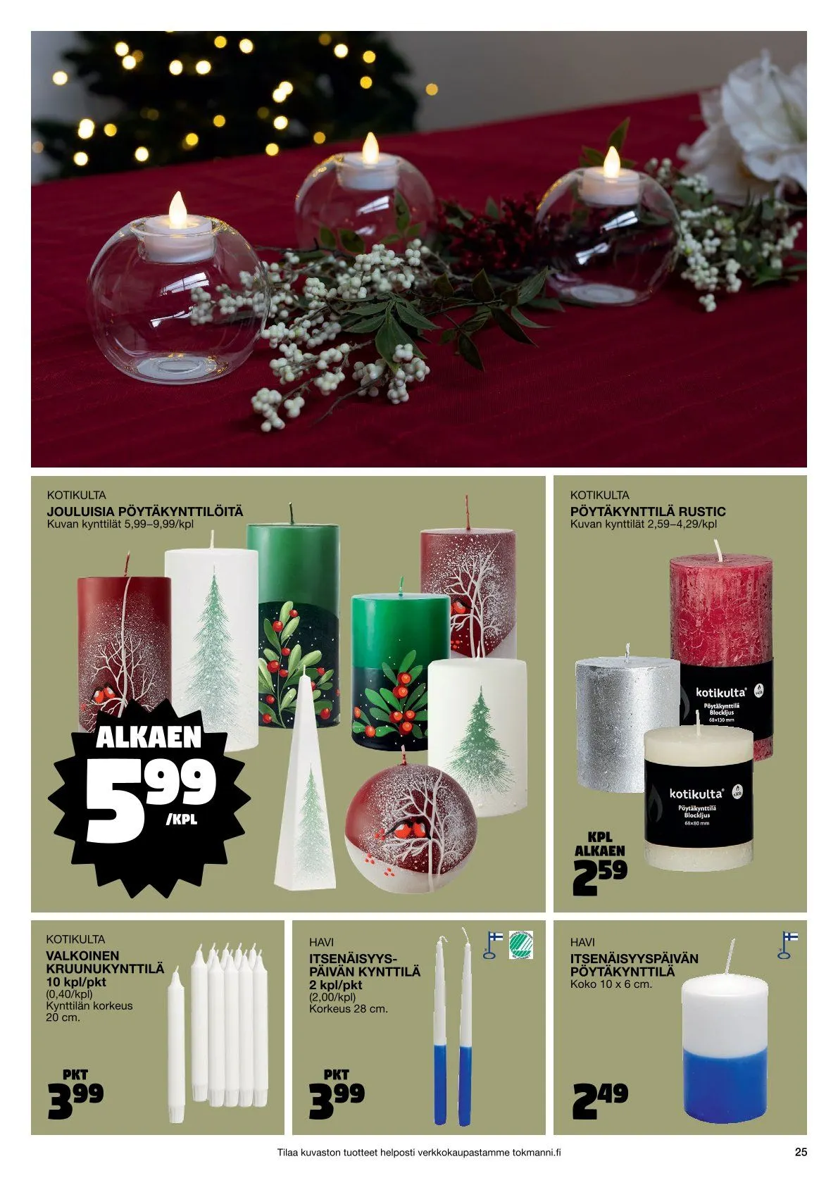  Tokmanni Tarjoukset voimassa alkaen 28. marraskuuta - 24. joulukuuta 2025 - Tarjouslehti sivu 25
